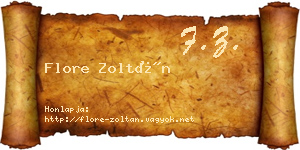 Flore Zoltán névjegykártya