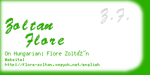 zoltan flore business card